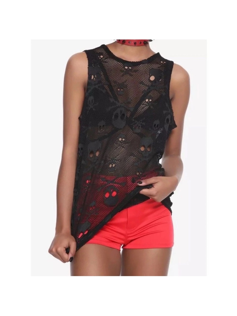 Daang Goodman Tripp NYC vintage skull mesh tank top unisex size large